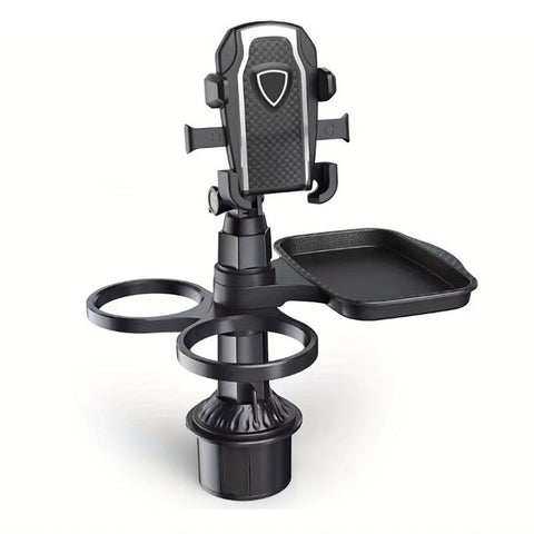 Universal 3in1 Car Cup Holder Tray Phone Mount Drink Food Table Tidy Organizer