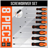 HORUSDY 8Pc Magnetic Screwdriver Set Non-slip Handle Phillips Slotted Tool New