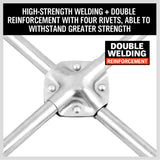 14" Wheel Brace Spanner 4-way Cross Wrench Car Tyre Nut 17 19 21 23mm Socket