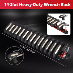 14 Slots Magnetic Spanner Rack Spanner Organizer Holder Portable Adjustable Au