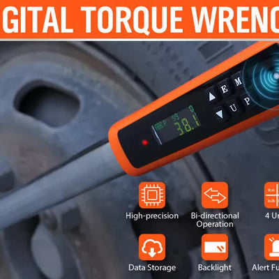 3Pc 1/2" Digital Torque Wrench Set Adjustable 17-340N.m / 25-250ft.lb Motorcycle