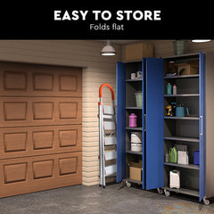 5 Step Ladder Multi-Purpose Folding Aluminium Non Slip Platform Household