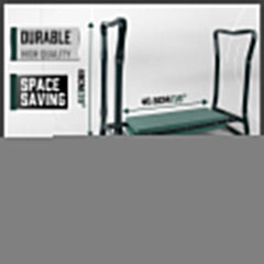 HORUSDY Garden Kneeler Bench Foldable Stool Knee Soft Pad Seat with Tool Pouch