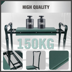 HORUSDY Garden Kneeler Bench Foldable Stool Knee Soft Pad Seat with Tool Pouch