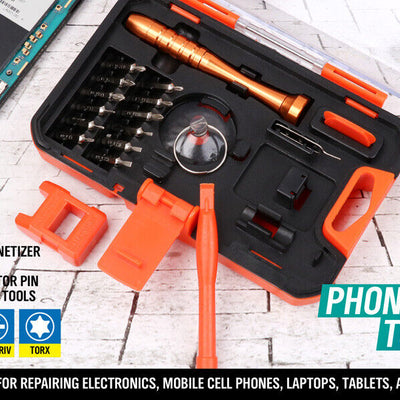 HORUSDY 18 in 1 Mobile Phone Repair Tools Kit Pry Opening Tool Screwdriver