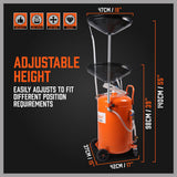 HORUSDY 80L Waste Oil Drainer Pneumatic Fluid Collection Workshop with Extractor