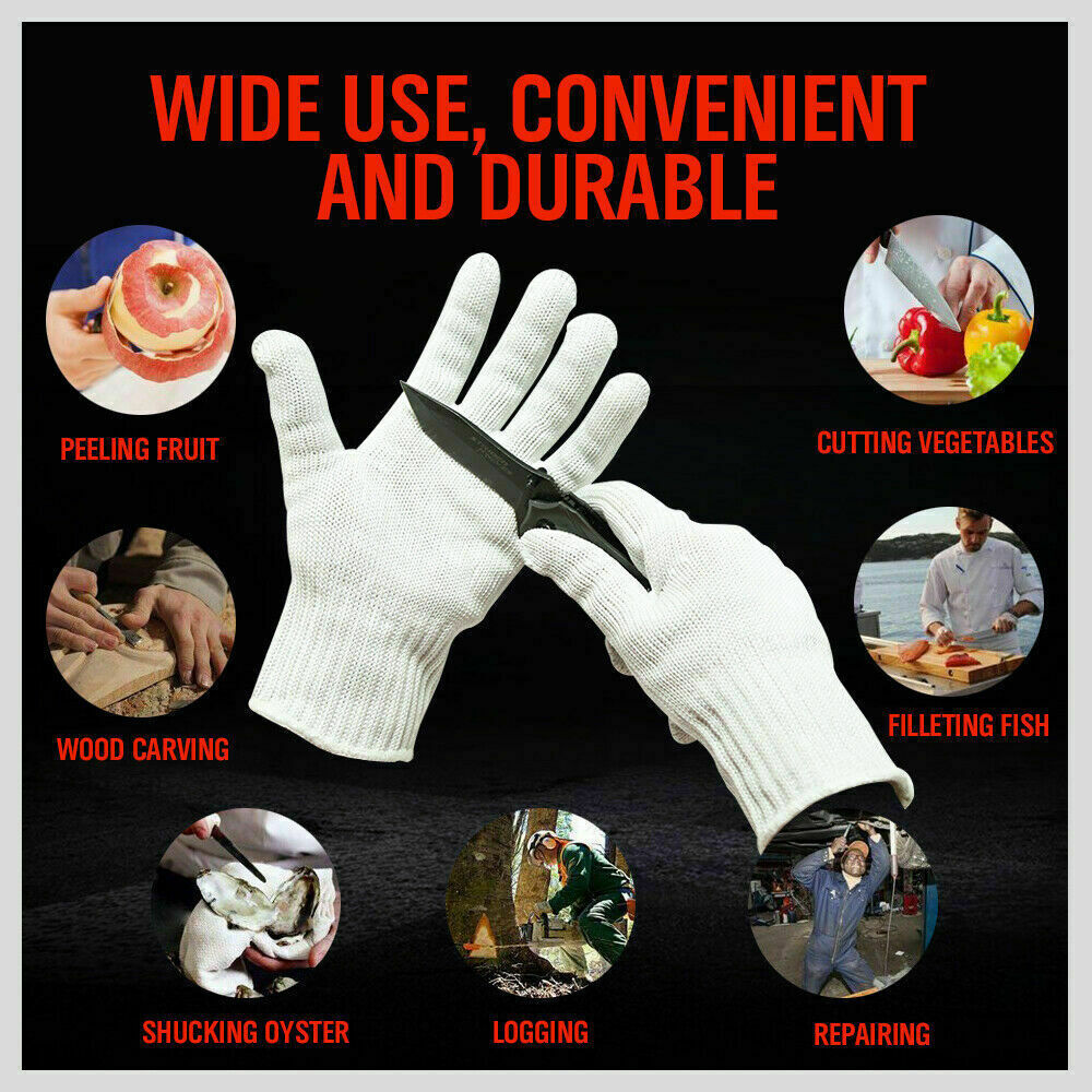 One-Pair Cut Resistant Gloves Anti Cutting Level 5 Kitchen Butcher Pro ...