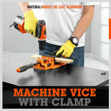 90mm Drill Press Bench Vice Quick Release Clamp Jaw Soft Grip Hand Pads Woodwork