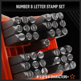 37Pcs 6mm Number & Capital Letter Stamp Set Punches Metal Plastic Wood Leather