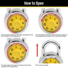 Lock Dial Combination Lock Gym Sports Locker Toolbox Case School Portable Au