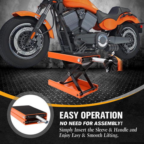 Motorcycle Jack 450KG Scissor Motor Bike Lift Stand Hoist Mini Motorbike Quad