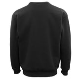 New Adult Unisex Plain Pullover Fleece Jumper Mens Long Sleeve Crew Neck Sweater, Black, 3XL