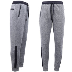 Mens Joggers Trousers Gym Sport Casual Sweat Track Pants Cuffed Hem w Zip Pocket, Navy, 2XL