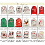 Large Christmas XMAS Hessian Santa Sack Stocking Bag Reindeer Children Gifts Bag, Cream - Reindeer Girl Makeup