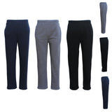 New Adult Mens Unisex Track Suit Fleece Lined Pants Sport Gym Work Casual Winter, Black, 6XL