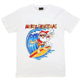 New Funny Adult Xmas Christmas T Shirt Tee Mens Womens 100% Cotton Jolly Ugly, Santa Surf (White), 3XL