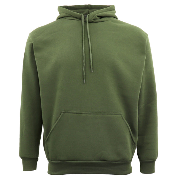 Adult Unisex Men's Basic Plain Hoodie Pullover Sweater Sweatshirt Jumper XS-8XL, Olive, 4XL
