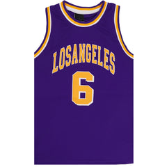 Kid's Basketball Jersey Tank Boys Sports T Shirt Tee Singlet Tops Los Angeles, Yellow - Los Angeles 6, 4