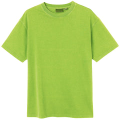 Adult 100% Cotton T-Shirt Unisex Men's Basic Plain Blank Crew Tee Tops Shirts, Lime, 2XL