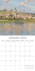 Monet - 2024 Square Wall Calendar 16 Months Arts Planner Christmas New Year Gift