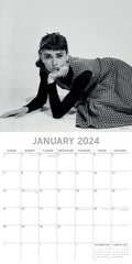 Audrey Hepburn - 2024 Square Wall Calendar 16 Months Planner Xmas New Year Gift