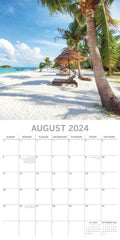 Beaches - 2024 Square Wall Calendar 16 Months Premium Planner Xmas New Year Gift