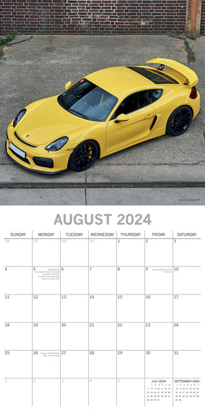 Porsche - 2024 Square Wall Calendar 16 Months Premium Planner Xmas New Year Gift