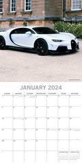Super Cars - 2024 Square Wall Calendar 16 Months Planner Christmas New Year Gift