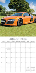 Super Cars - 2024 Square Wall Calendar 16 Months Planner Christmas New Year Gift