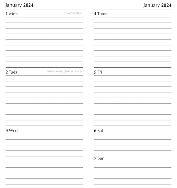 Pop Art 2024 Premium A6 Flexi Pocket Diary Planner Christmas Xmas New Year Gift