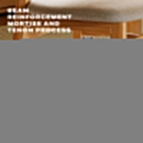 Dining Chairs Kitchen Chair Natural Wood Linen Fabric Cafe Lounge Chairs