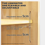 Bamboo Dustproof Cup Storage Cabinet with Sliding Acrylic Door