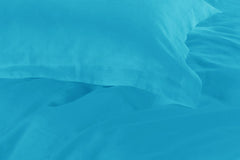 1000TC Tailored Double Size Light Blue Duvet Quilt Cover Set