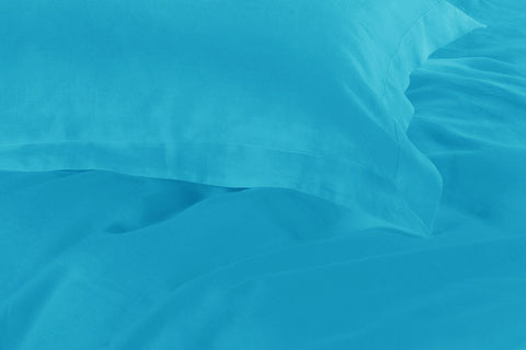 1000TC Tailored King Size Light Blue Duvet Quilt Cover Set
