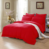 1000TC Tailored King Single Size Red Duvet Quilt Cover Set