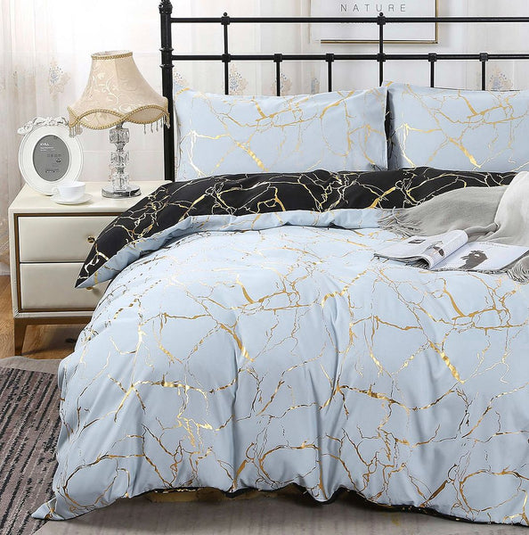 Adana Reversible Super King Size Bed Quilt/Duvet Cover Set