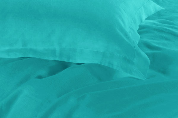 1000TC Tailored Queen Size Teal Duvet Quilt Cover Set