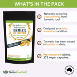 REFILL BAG - Turmeric 95% Curcumin Extract Capsules, Organic, with Black Pepper, 270 Vegan Capsules/ 3 Month Supply