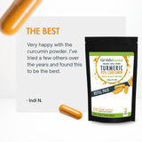 REFILL BAG - Turmeric 95% Curcumin Extract Capsules, Organic, with Black Pepper, 270 Vegan Capsules/ 3 Month Supply
