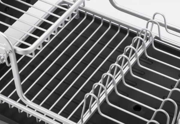 Aluminium Dish Storage Drainer Silver
