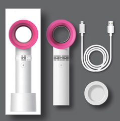 Portable Bladeless Hand-held Cooler Mini Fan White