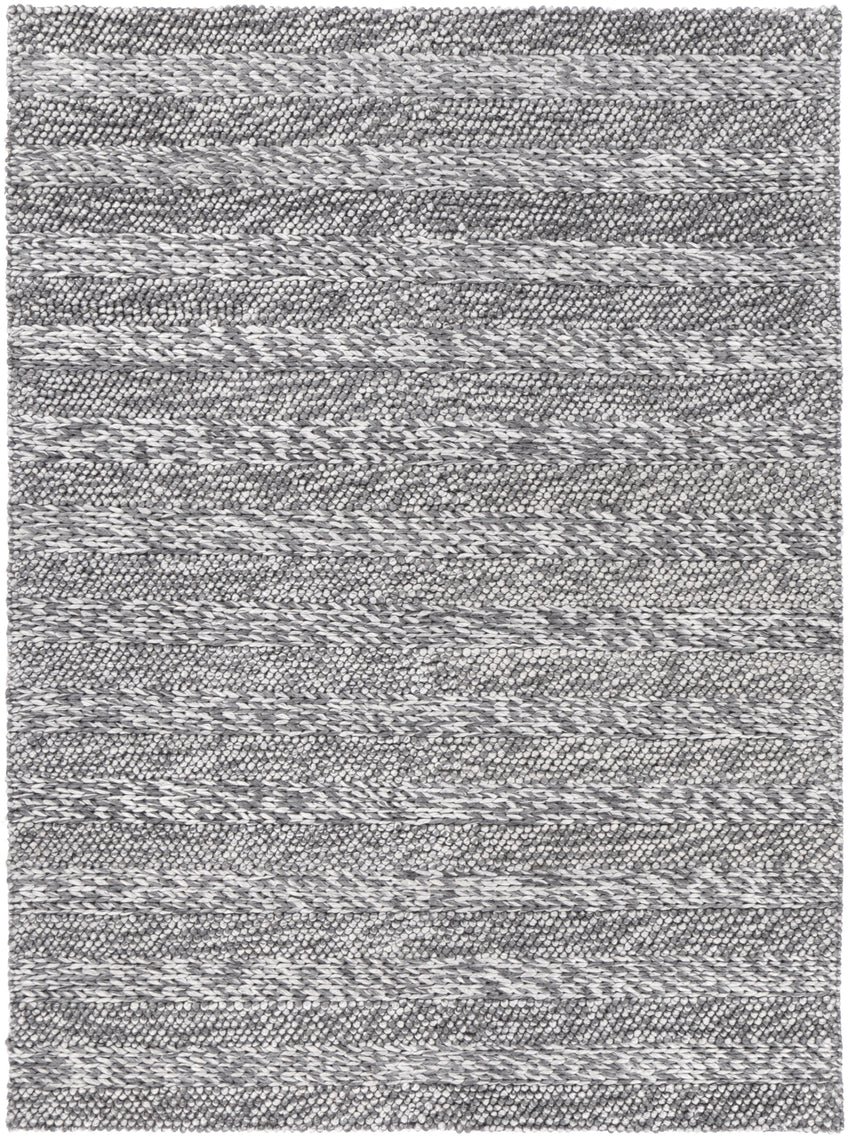 Harlow Ringlets Charcoal Wool Blend Rug 160x230