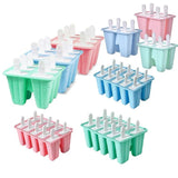 Silicone Ice Cream Mould Block Frozen Molds Icy Pole Jelly Popsicle - Blue-10Grid
