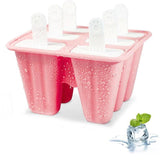 Silicone Ice Cream Mould Block Frozen Molds Icy Pole Jelly Popsicle - Blue-10Grid