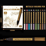 10Pcs/Set Waterproof  Paint Pens for Art on Metal Glass & Rock