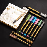 10Pcs/Set Waterproof  Paint Pens for Art on Metal Glass & Rock