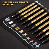 10Pcs/Set Waterproof  Paint Pens for Art on Metal Glass & Rock