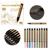 10Pcs/Set Waterproof  Paint Pens for Art on Metal Glass & Rock