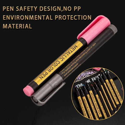 10Pcs/Set Waterproof  Paint Pens for Art on Metal Glass & Rock