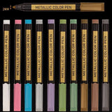 10Pcs/Set Waterproof  Paint Pens for Art on Metal Glass & Rock